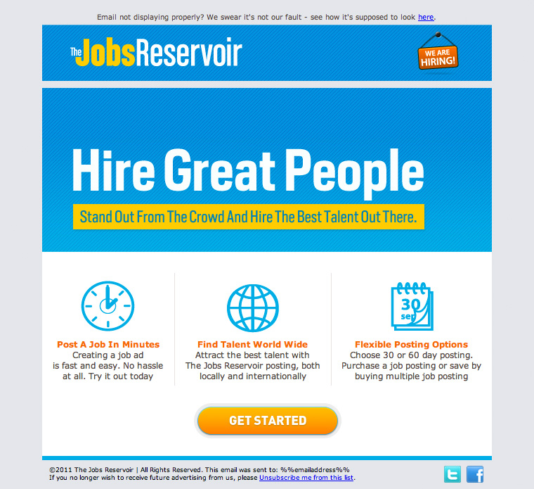 JobsReservoir Hiring Website email
