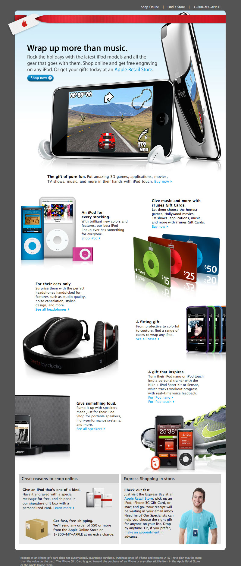 Apple iPod Holiday Email