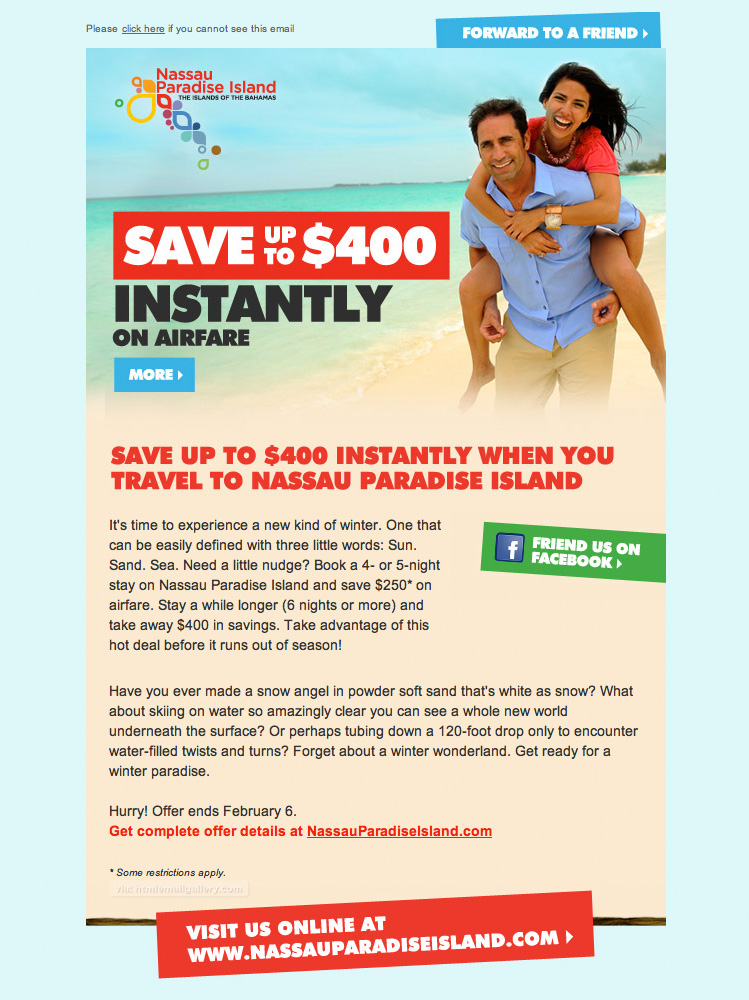 Bahamas Nassau Travel Offer email