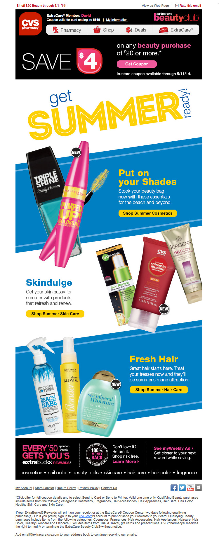 CVS Summer Beauty Purchase email