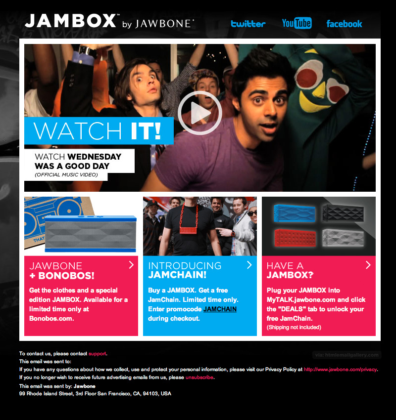 Jambox Watch Wednesday email