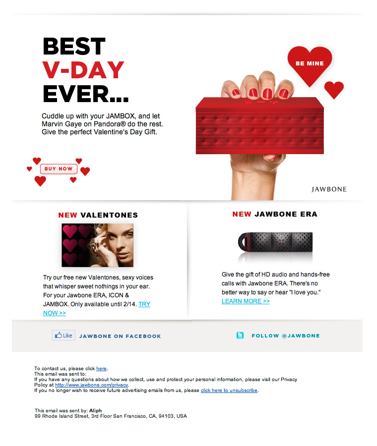 Jambox Best V-Day Ever email