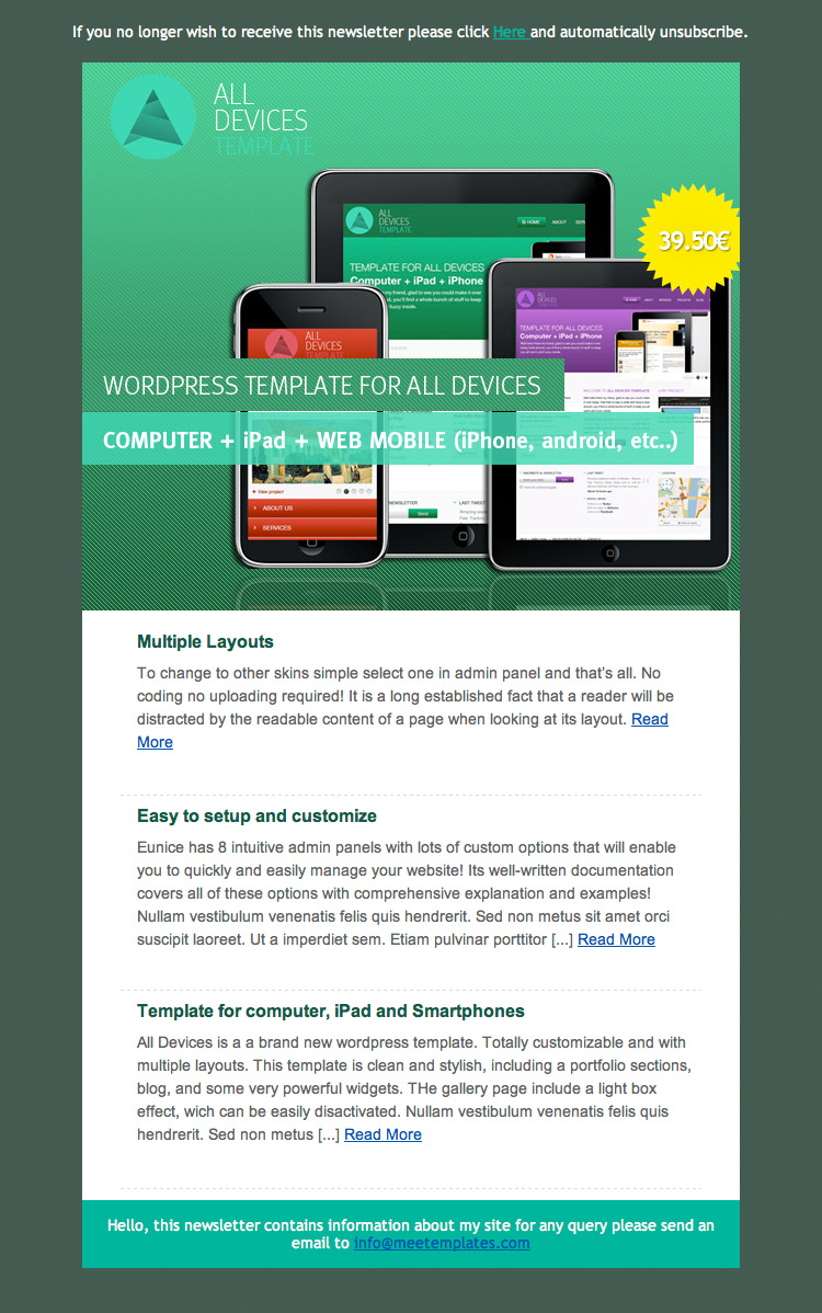 Spring Sale HTML Email Template – Mail Designer – Create and send HTML  email newsletters