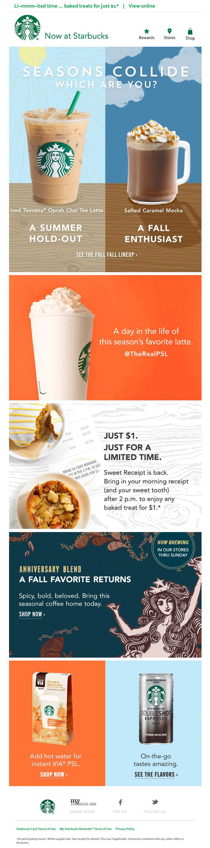 Starbucks Seasons Collide email